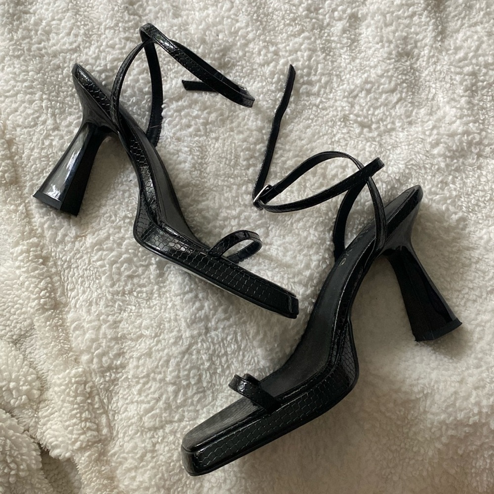Black Strappy Heels
